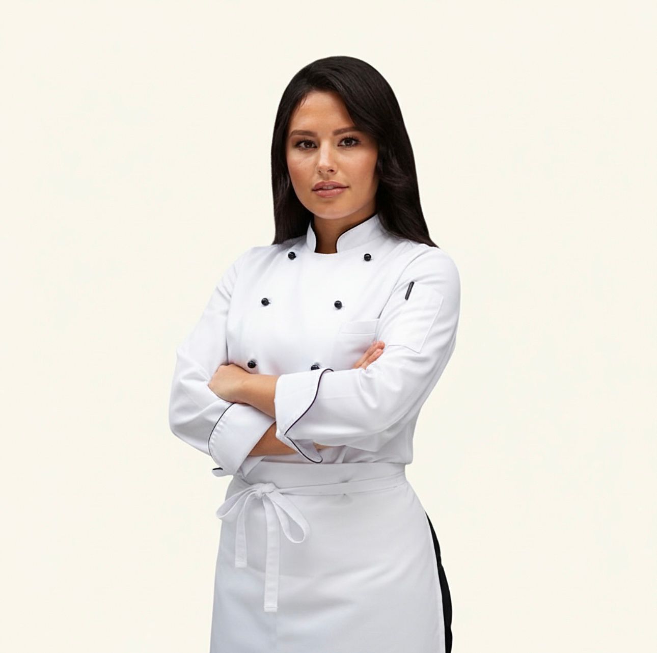 Chef Oksana O'Donnell in her whites